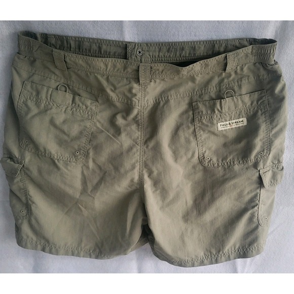 field and stream‎ mens xl x-large swim trunks cargo pocket lined tan - Picture 4 of 5
